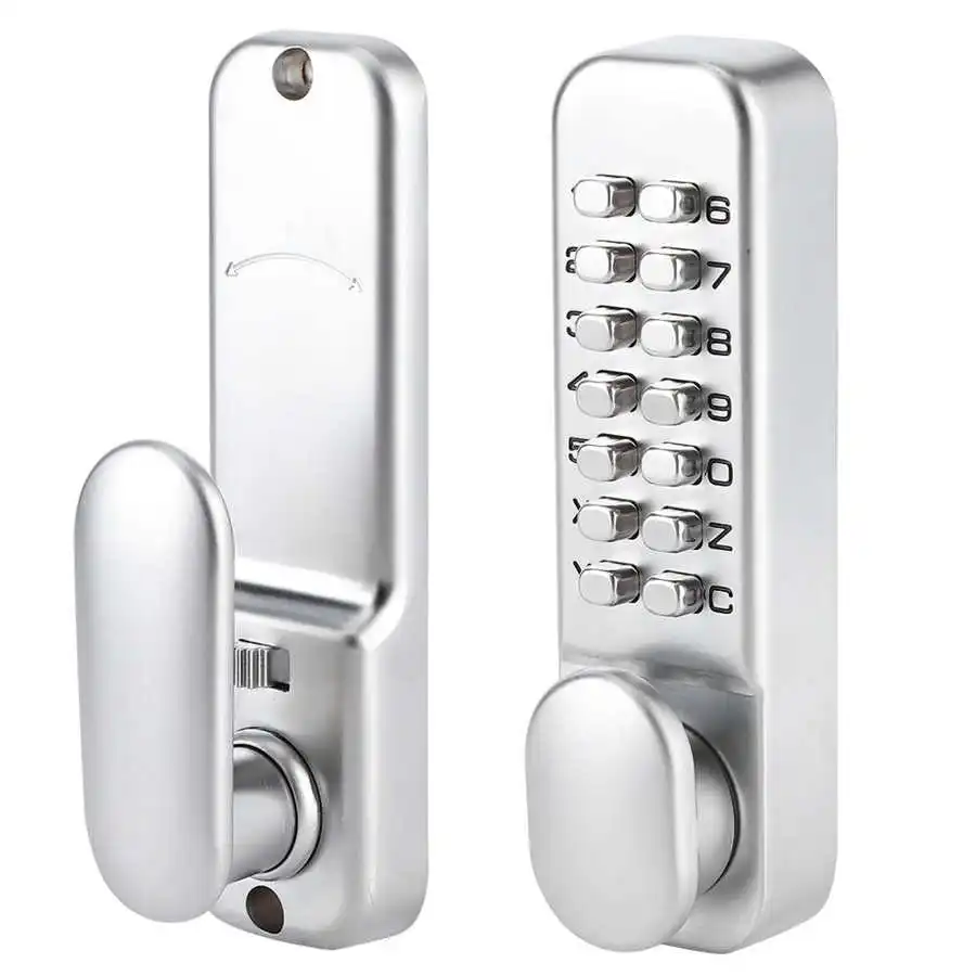 14 Buttons Passage Mode Mechanical Waterproof Door Locks with keypads Digital Code Combination Door Knob For  Front Gate