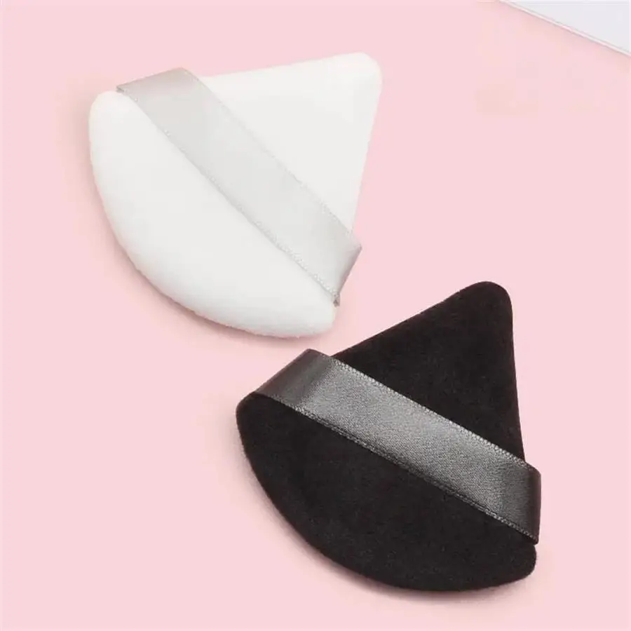 2Pcs Soft Velvet Cosmetic Puff Triangle Powder Puff Makeup Blender Beauty Sponge Puff Foundation Sponge Make Up accessori