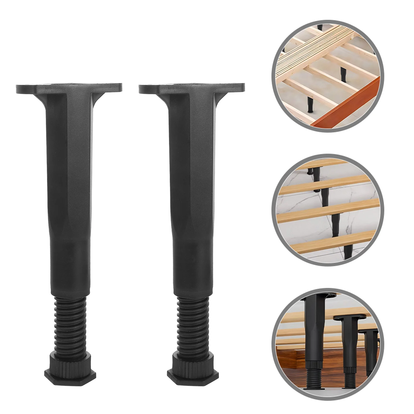 

2 Pcs Bed Support Legs Feet Frame Replacement Adjustable Supports Bedframe Parts Slats Furniture