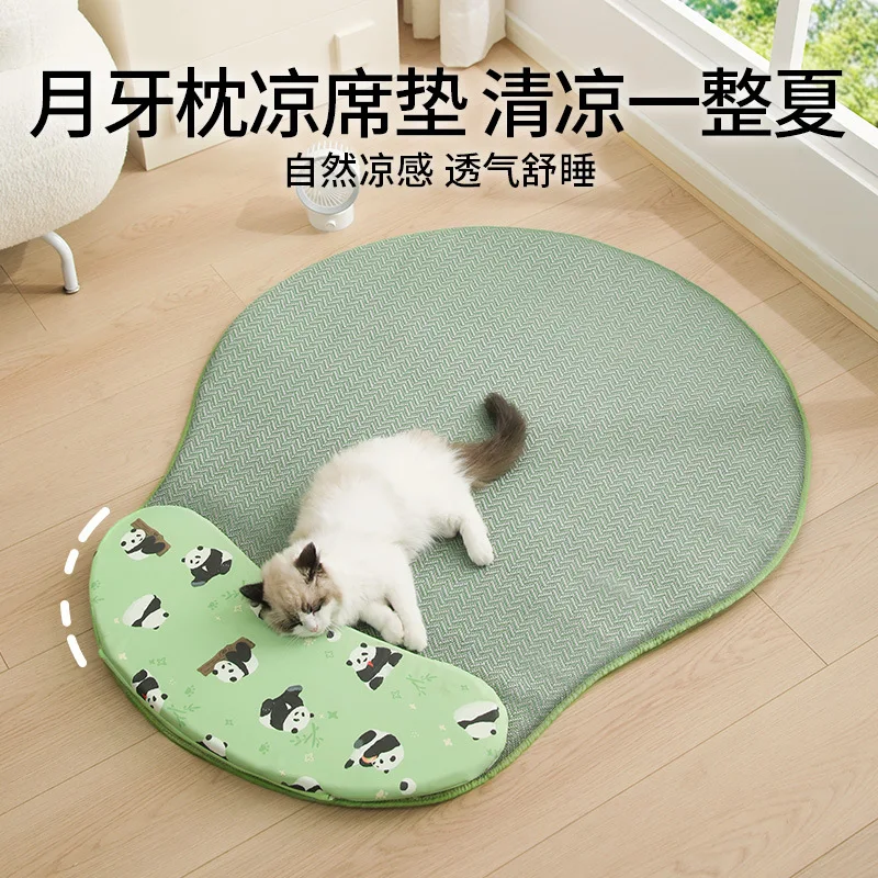 

Summer Cooling Mat for Cats – Breathable Cat Bed Pad, Washable Pet Cooling Cushion with Ice Gel, Multi-Cat Sofa Mattress