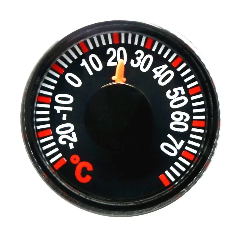Mini Round Diameter 27mm Plastic Degrees Thermometers for Home Outdoor Car Household Temperature Measure Gague