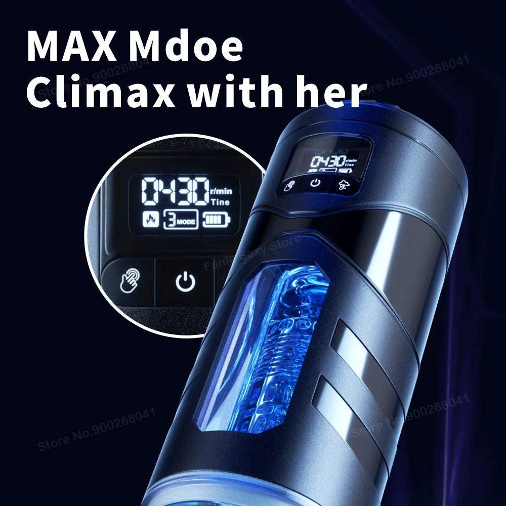 Automatic Heated Masturbation Cup for Men Sucking Pocket Pussy Adult Sex Toy Blowjob Machine Vagina Stroker Male Masturbators