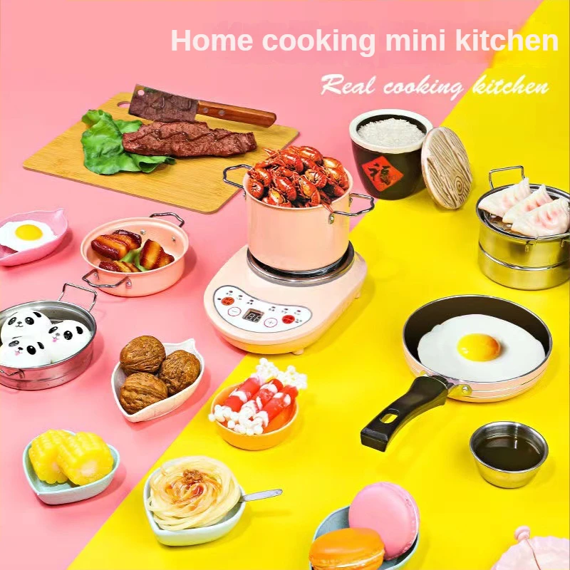 New Simulation Kitchen Toys Real Cooking Small Kitchen Utensils Kids Cooking Interest Development Educational Play House Toys