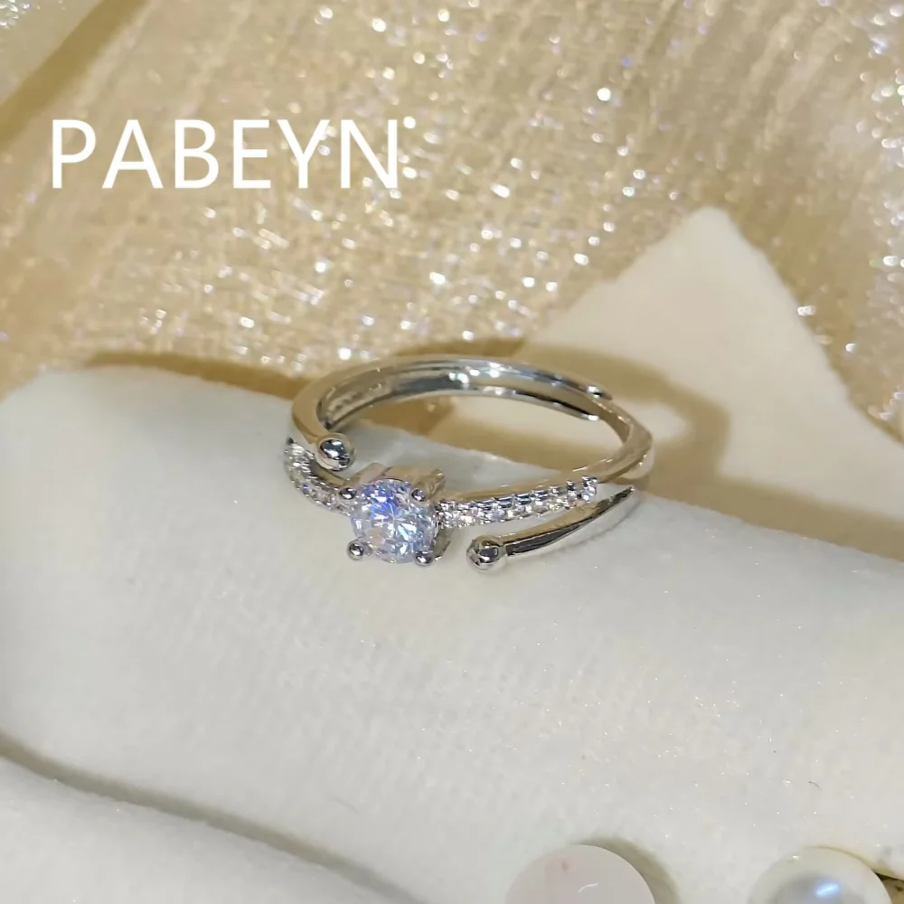 925 Sterling Silver Stylish and Simple 50-point Zircon Ring, Birthday Party Anniversary Gift, Daily Wear By Women