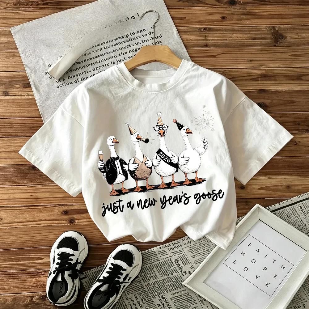 

Summer New Children's T-shirt Loose Comfortable Soft Skin Friendly Fashionable Versatile Fun Duck Printed Top