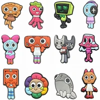 Mezcla de 12 Uds. De dijes para zapatos de juego del mundo Dandys, accesorios para otoño e invierno, decoraciones, hebilla de zueco clásica de PVC para fiesta infantil, regalos de Navidad