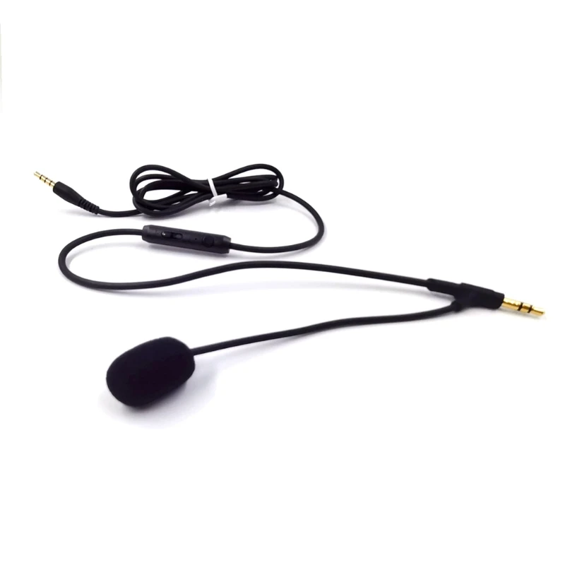 Gaming Microphone Cable with Volume Control Microphone Pc Laptop Headphone Cable Extension 3. 5mm Plug 1.2m Long