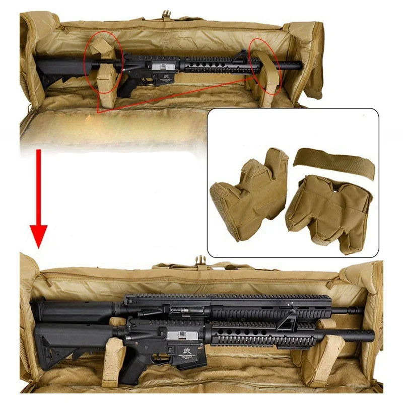 100cm M249 Tactical Gun Bag Dual Rifle Case spalla zaino da trasporto Outdoor Paintball Airsoft Hunting Shooting Bags