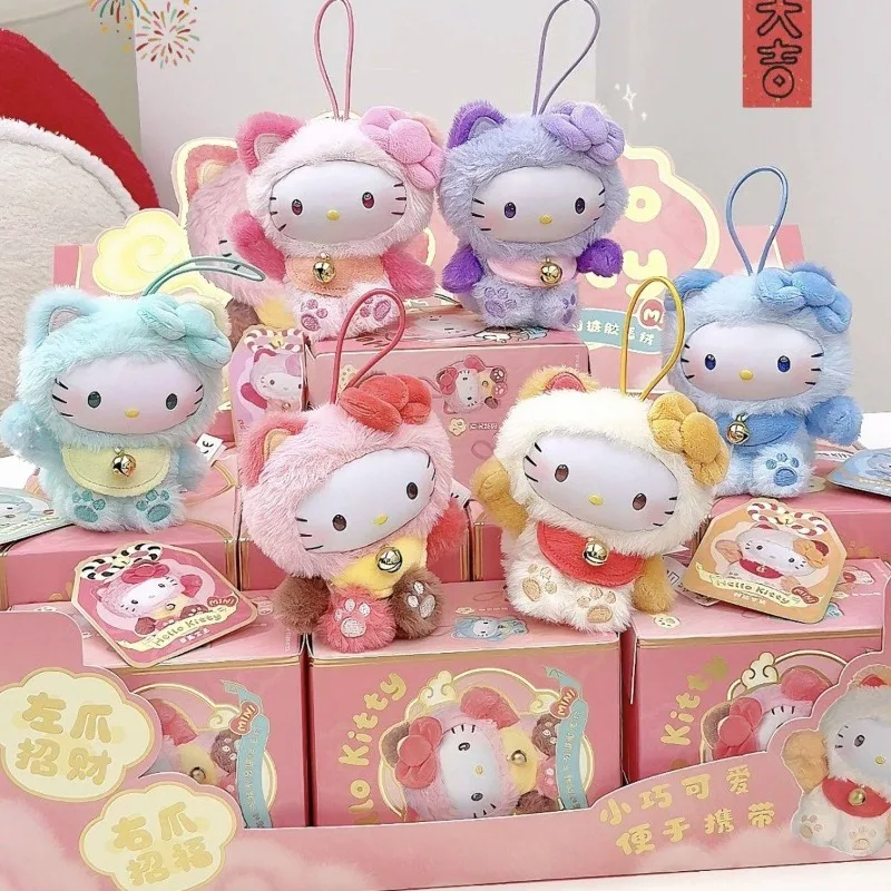 

Moetch Sanrio Hello Kitty Good Fortune Meow Series Vinyl Blind Box Keychain Collectible Doll Gift