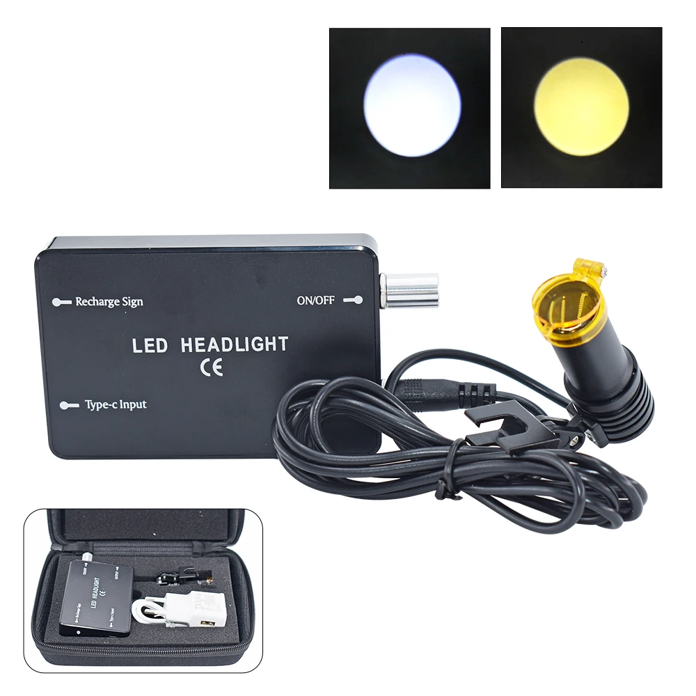 

Headlight Headlamp Spiral Filter UBS Charger Convenient For Dental Loupes Lab Medical Magnifier Magnification Binocular