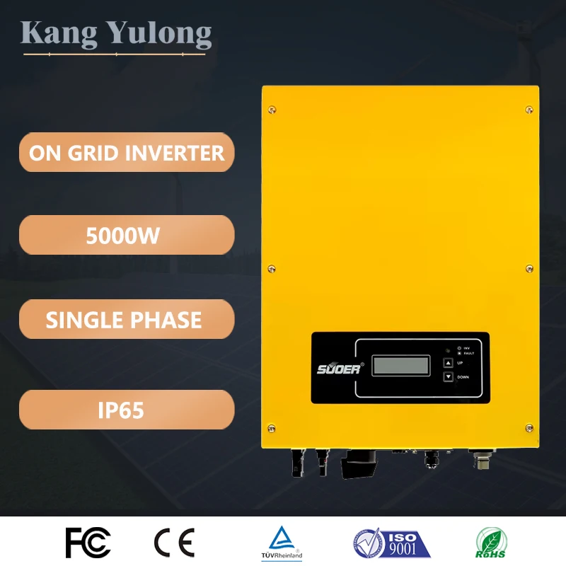 

5000W On-Grid Solar Inverter DC to AC Single Output IP65 230V 50Hz/60Hz 5KW Household Power Generation System