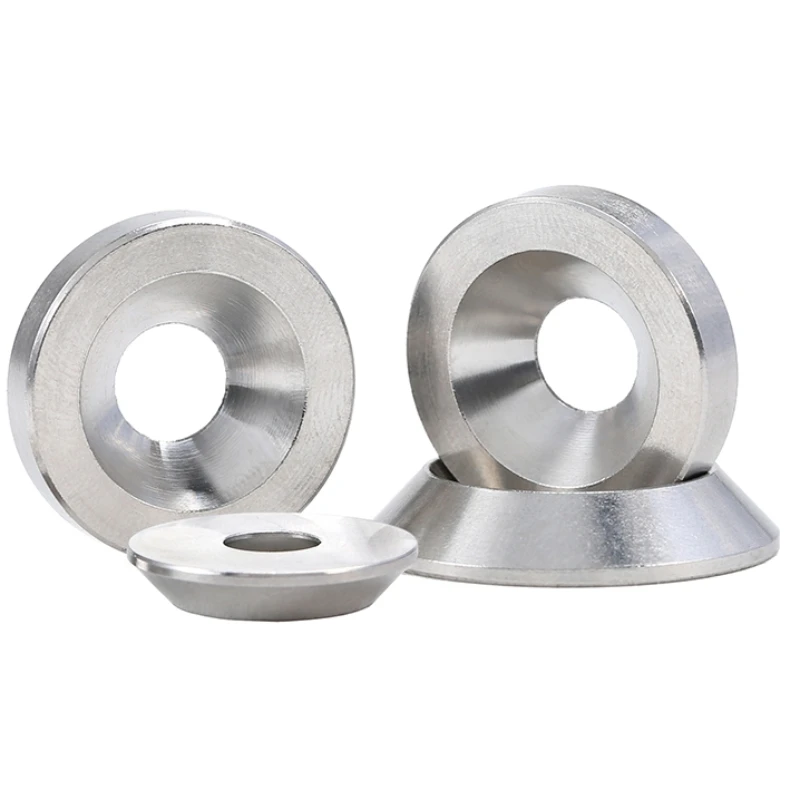Arandelas cónicas de acero inoxidable M3 M4 M5 M6 M8 M10 304, arandelas planas avellanadas sólidas, arandelas cónicas cóncavas y convexas