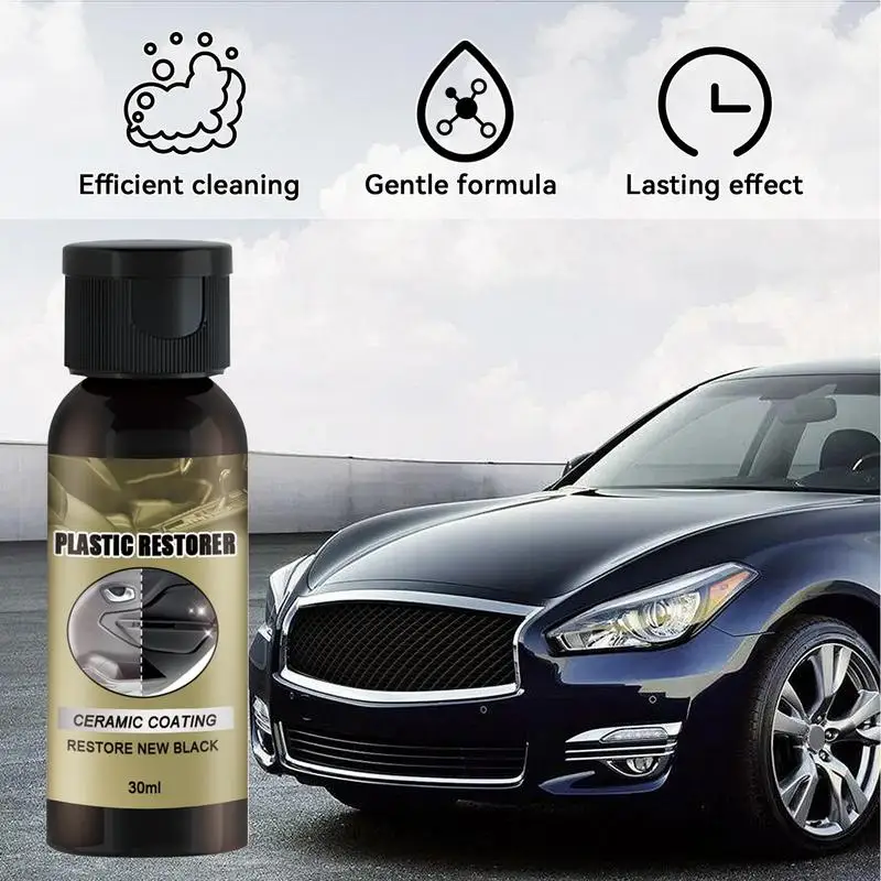 Car Refurbishing Agent 30ml Car Refurbishment Cleaning Agent Car Cleaning Supplies Car Interior Paint With Sponge For