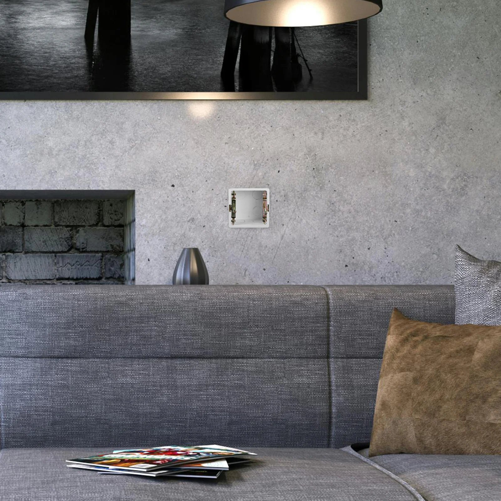 

10Pcs Junction Box Electric Mounting Box Wall Mounted Concealed Installation Outlet Repair Tool Plastic Flame Retardant