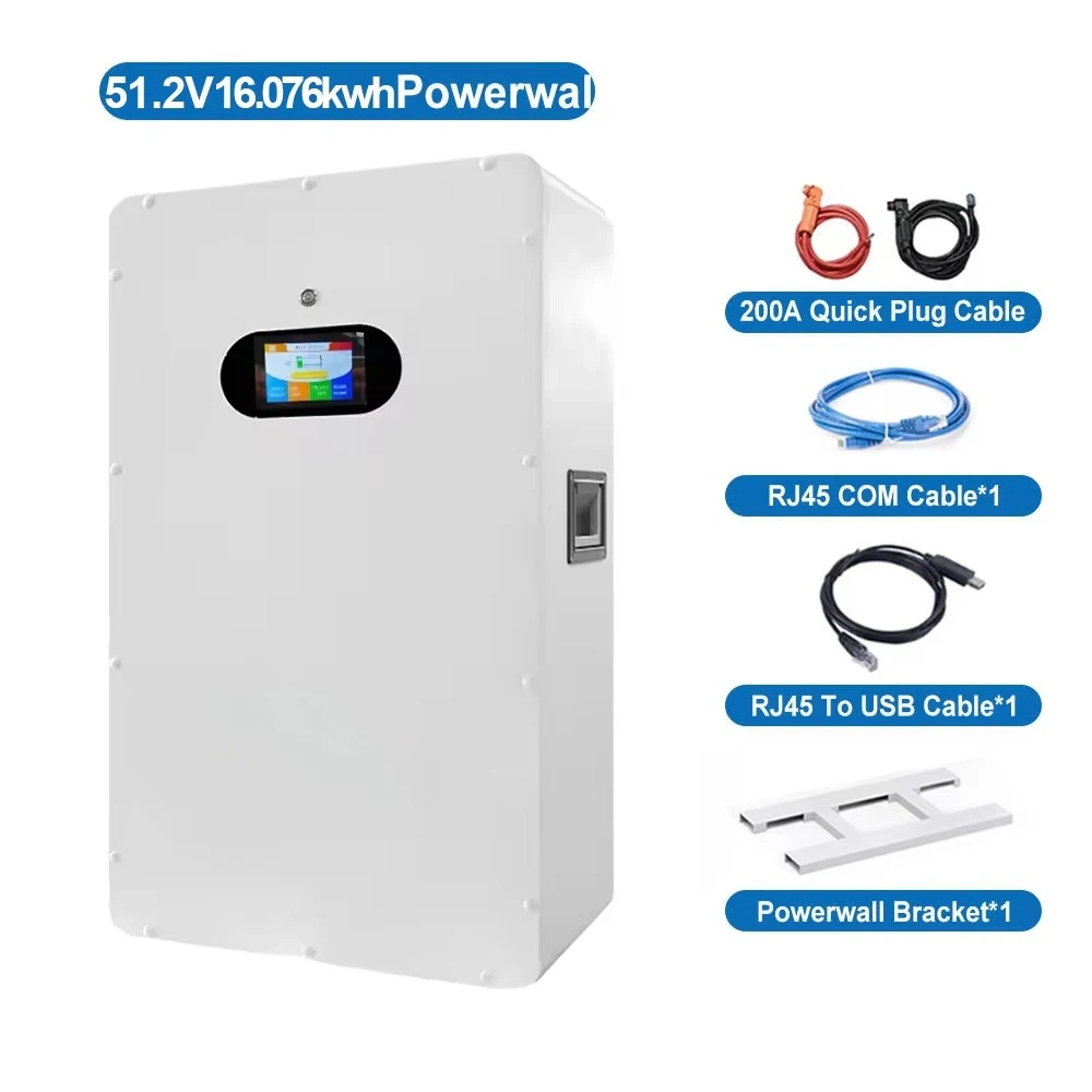 10KW Power Wall Install 48v 200ah Solar Panel Battery Lifepo4 Lithium Ion Phosphate Battery Pack with Bms 51.2V 48V 200ah