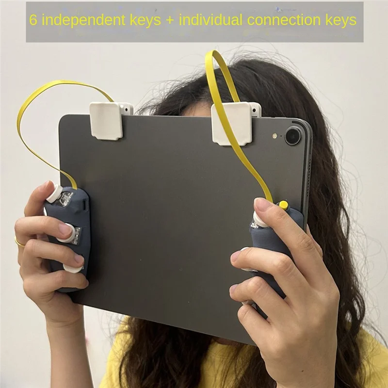 A97I-Magnetic Game Controller Universal Tablet With 6 Buttons Supporting Continuous Firing For 7 To 16 Inch