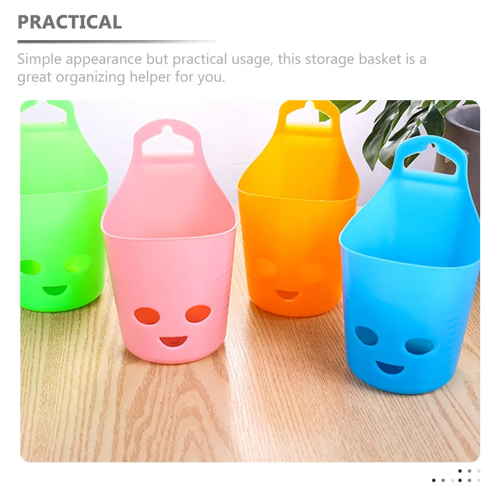 

10pcs Plastic Wall Hanging Storage Baskets Large Capacity Bedroom Kitchen Dorm Organizer Basket For Sundries Stationery Fruits