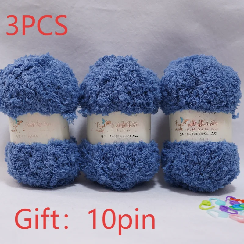 3PCS 150G Weiches Chenille Garn Korallen Samt Flauschigen Garn Für Stricken Häkeln DIY Puppen Pullover Schal Handtuch hand Stricken Material