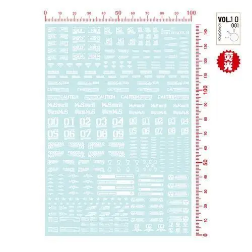 HOBBY MIO VOL.01-VOL.12 High Definition Universele Water Slide Transfer Decals voor Gunpla Mecha Schaalmodel Hobby DIY Accessoires