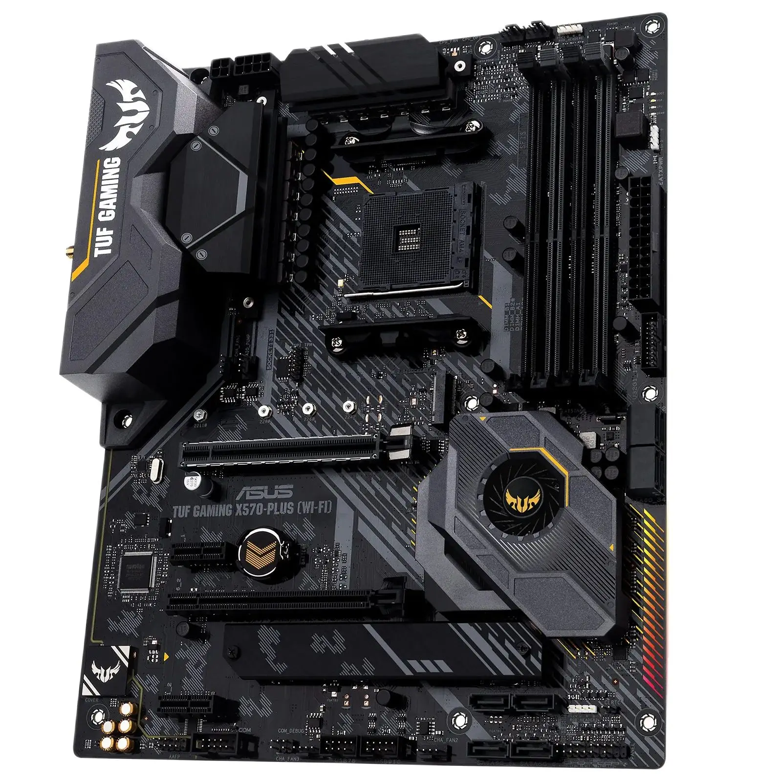 ASUS Motherboard, TUF GAMING X570-PLUS (WI-FI), X570 Chipset, AM4 Socket for Ryzen 5000 Series, 5700x3d 5800x3d 5700x 5800x 5700