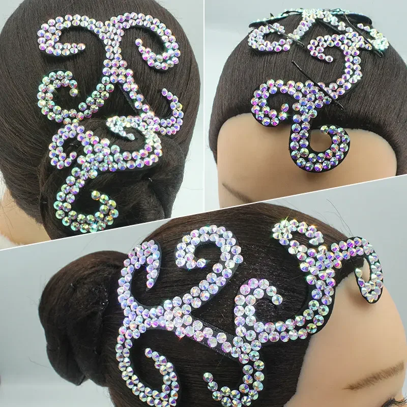 Bauchschmuck, lateinamerikanische Tanzaccessoires, AB-Steine, Kopfschmuck, modernes Tanzen, Gesellschaftstänze, Auftrittsaccessoires, Blumen-Haarspange – Detail 6