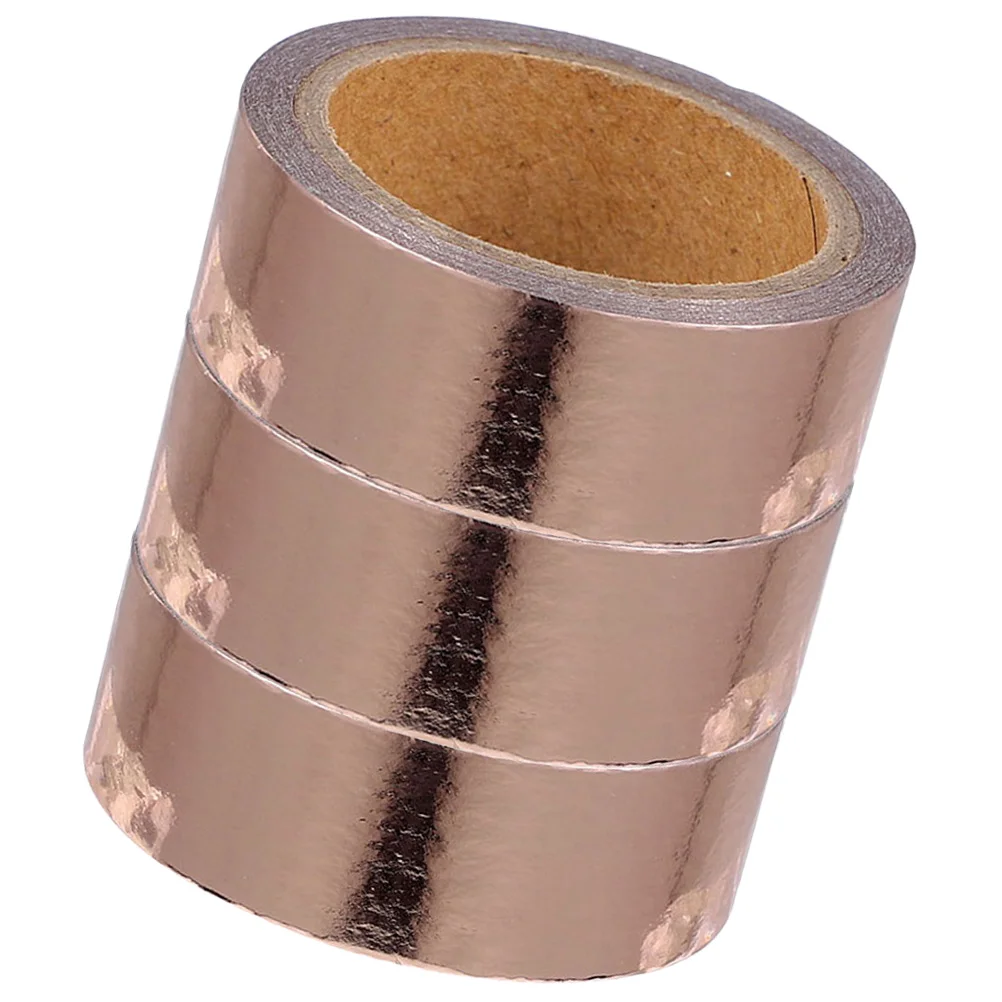 3 Rolls Metallic Tape for DIY Multi-use Washi Paper Crafts Scrapbooking Decorative