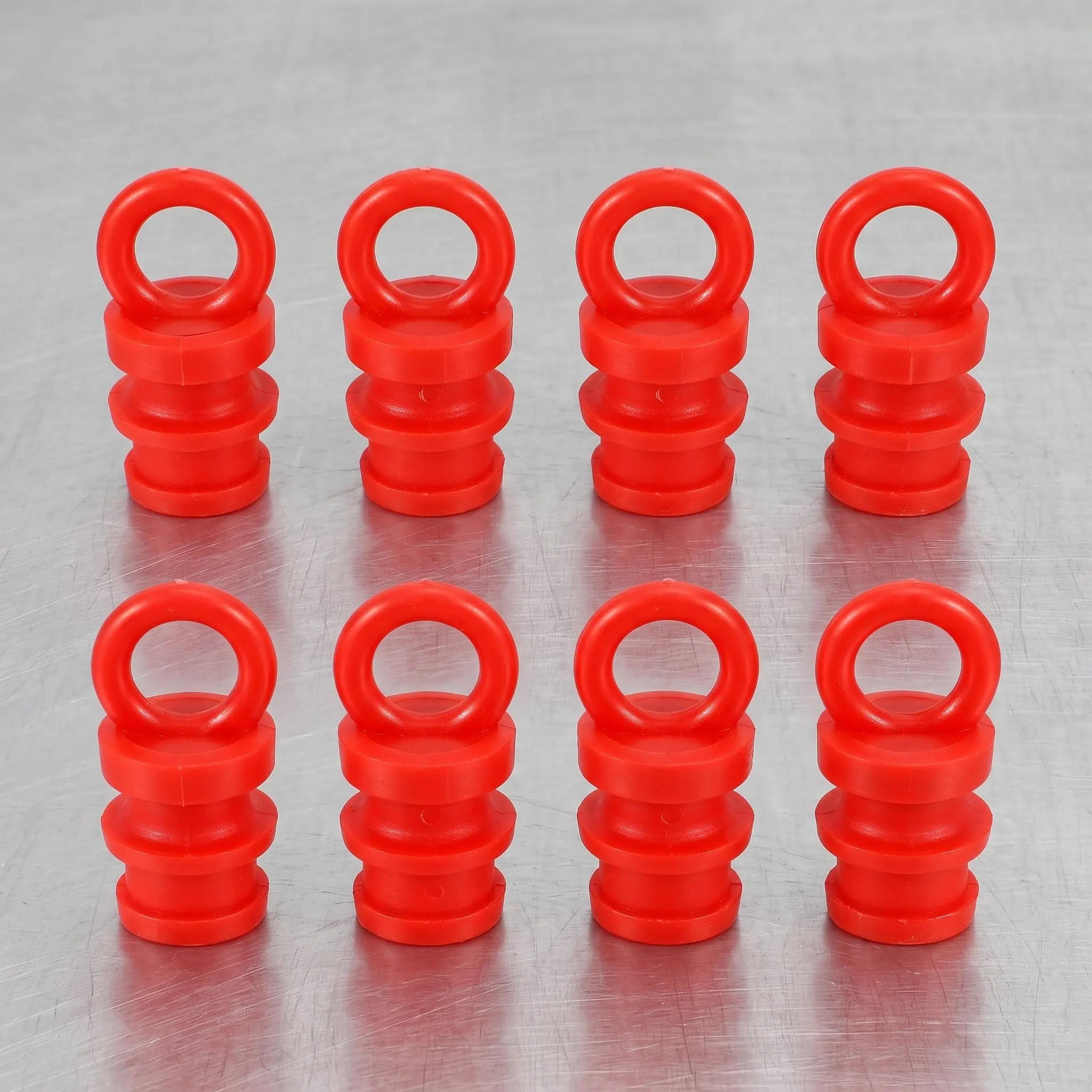 8Pcs Construction Zone Traffic Warning Post Caps Heavy Duty Weatherproof Orange Cone Caps Parking Lot Safety Accessories