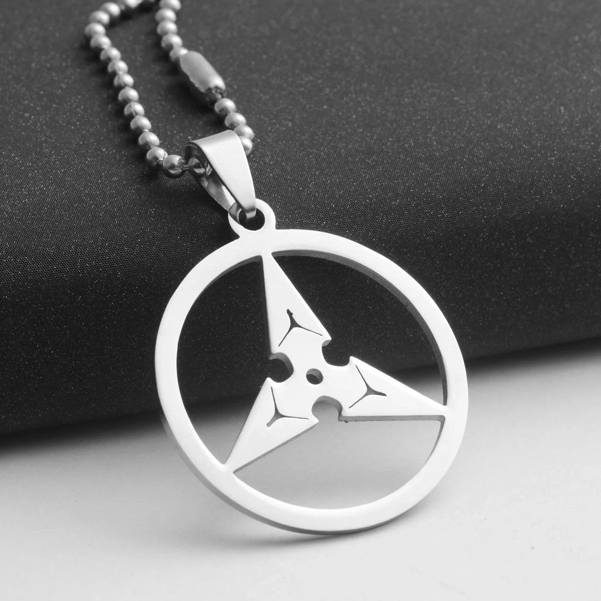 Stainless Steel Geometric Round Triangle Boomerang Game Watch Pioneer arms Darts Charm Pendant Necklace Amulet Lucky Jewelry