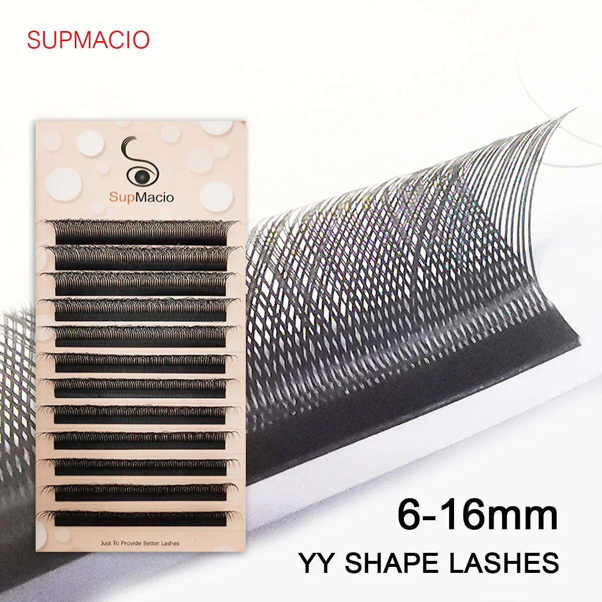 Supmacio YY Lashes Black Soft Invividual Eyelashes Y Shape Volume 2D Eyelash Extension Double Tip Eye Lash Cilios YY Wholesale