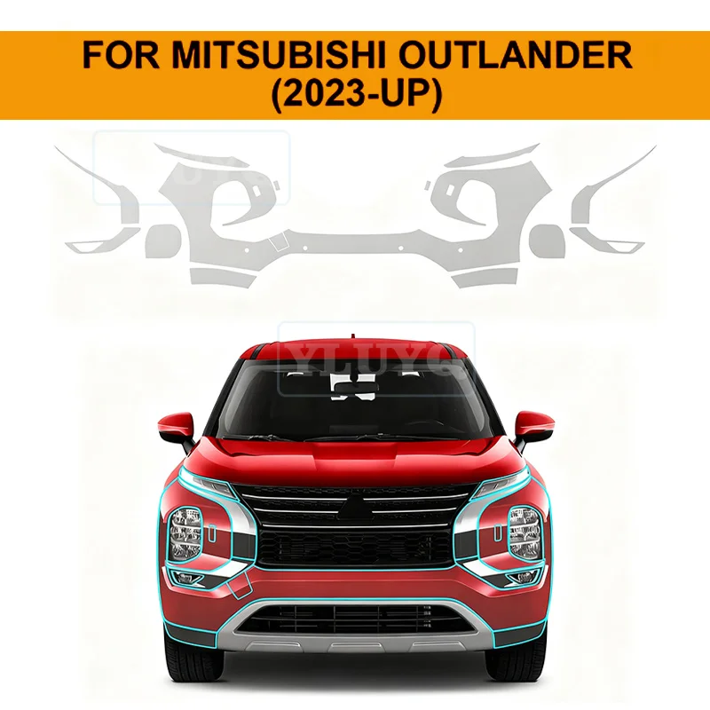 

For Mitsubishi Outlander 2023 2024 2025 Car Paint Protection Film Self-Healing PPF Body Sticker Accessories