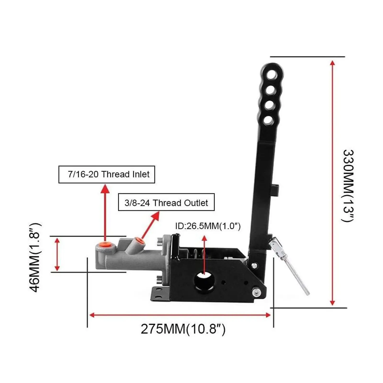 

Race Emergency Hydraulic Handbrake Lightweight Aluminum Alloy E-brake Lever for Car Modification and Drifting
