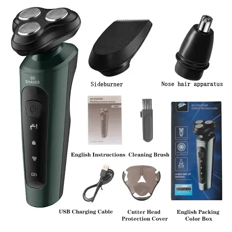 Xiaomi Electric Shavers Waterproof Men Wet Dry Use Electric Trimmer Razor Rechargeable Battery Rotary Shavers Machine Shaving