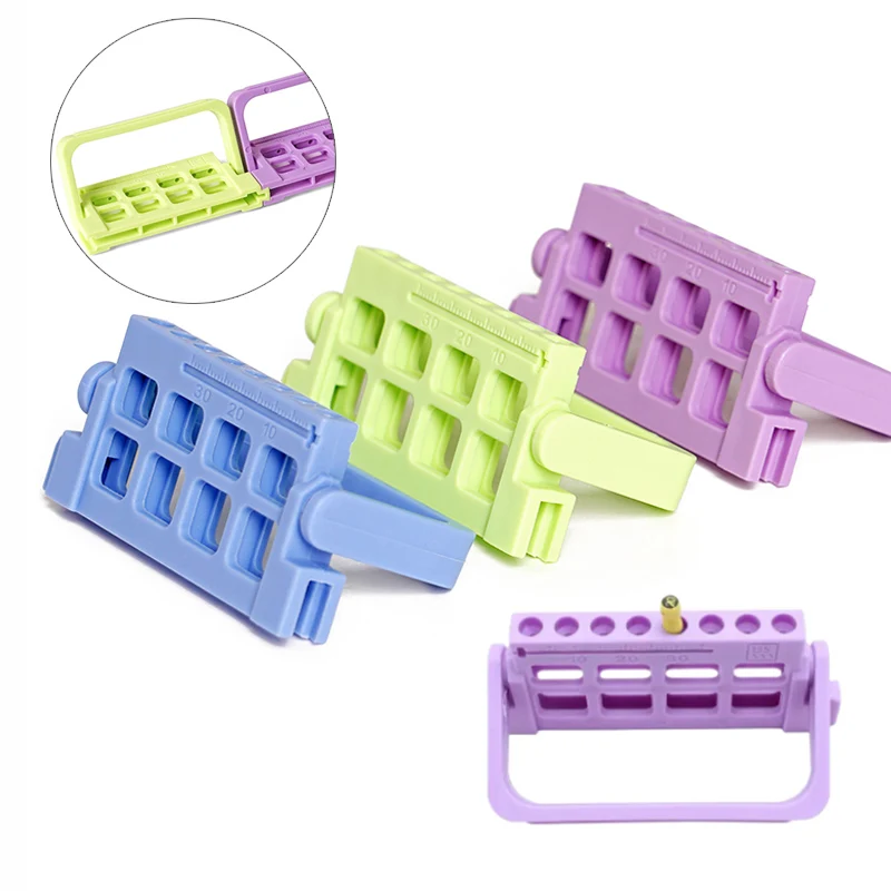 8 Holes Root Canal File Block Holder Dental Endo Files Holder Dispenser Endodontic Drill Stand For Endo Files Disinfection Box