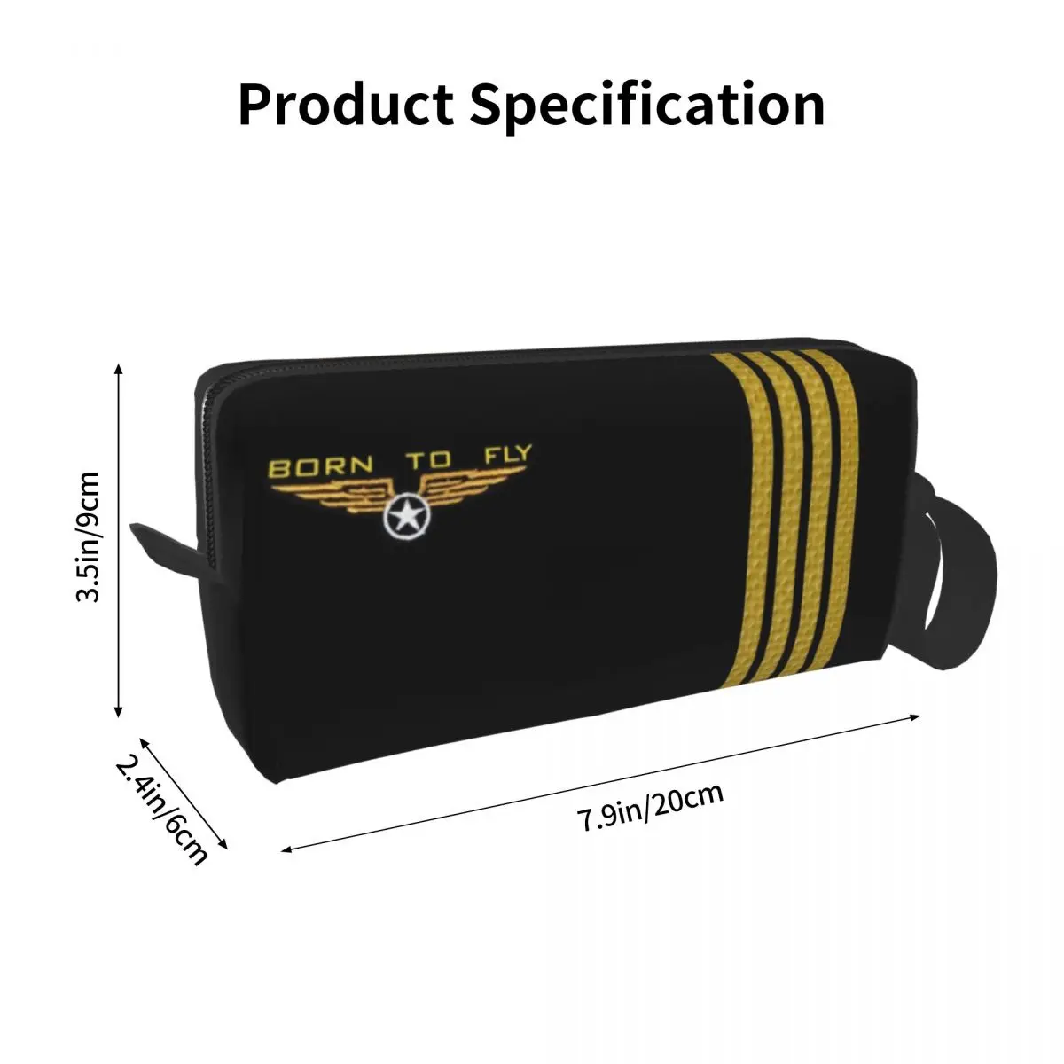 Born To Fly Flight Pilot Makeup Bag Women Travel Cosmetic Organizer Fashion Flying Aviation Aviator Storage Toiletry Bags