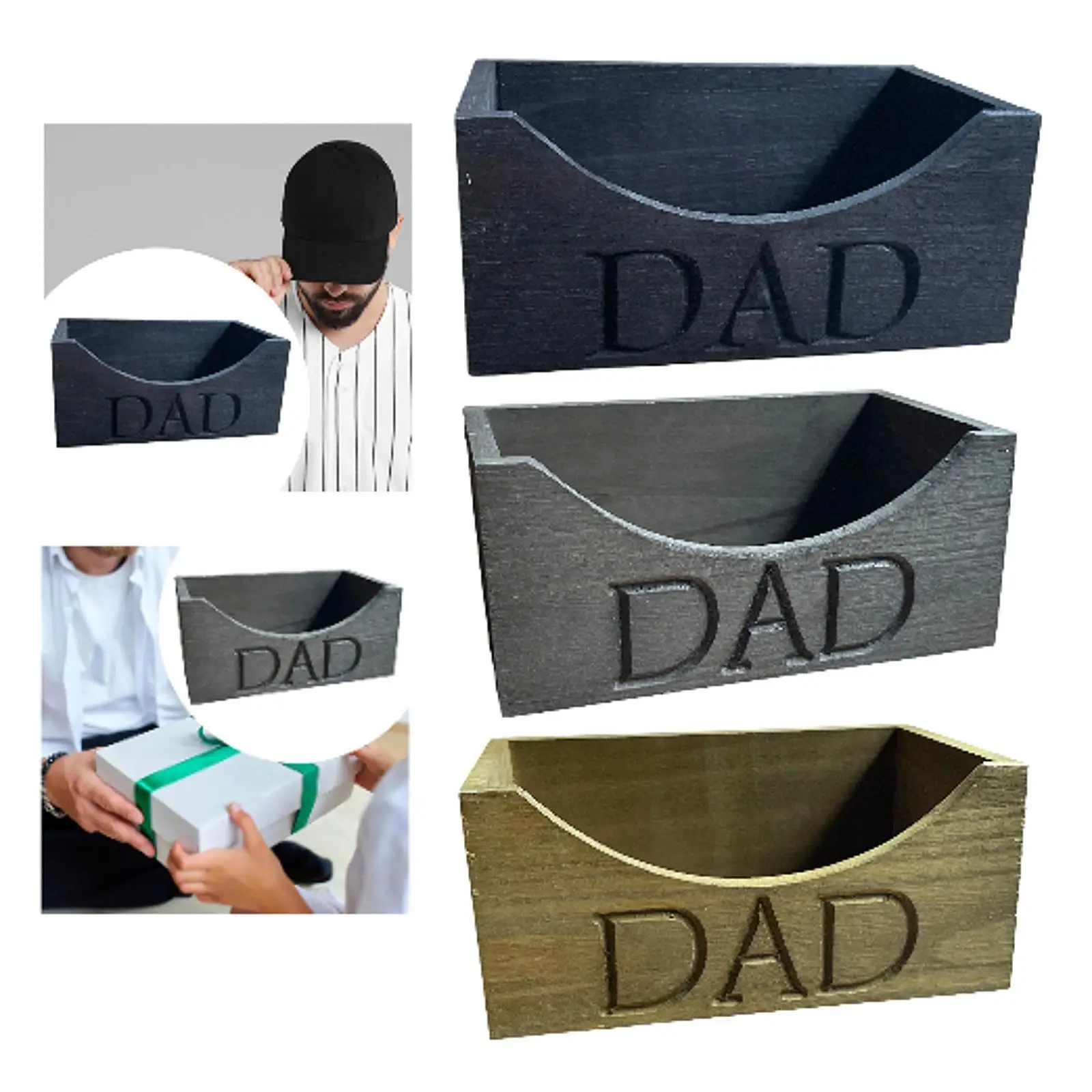 

Dad Hat Holder Box from Boys Hat Display Stand for Husband Papa Thanksgiving
