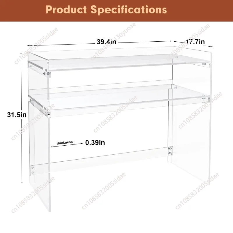 Transparent acrylic table office study bedroom entrance decoration for console computer desktop
