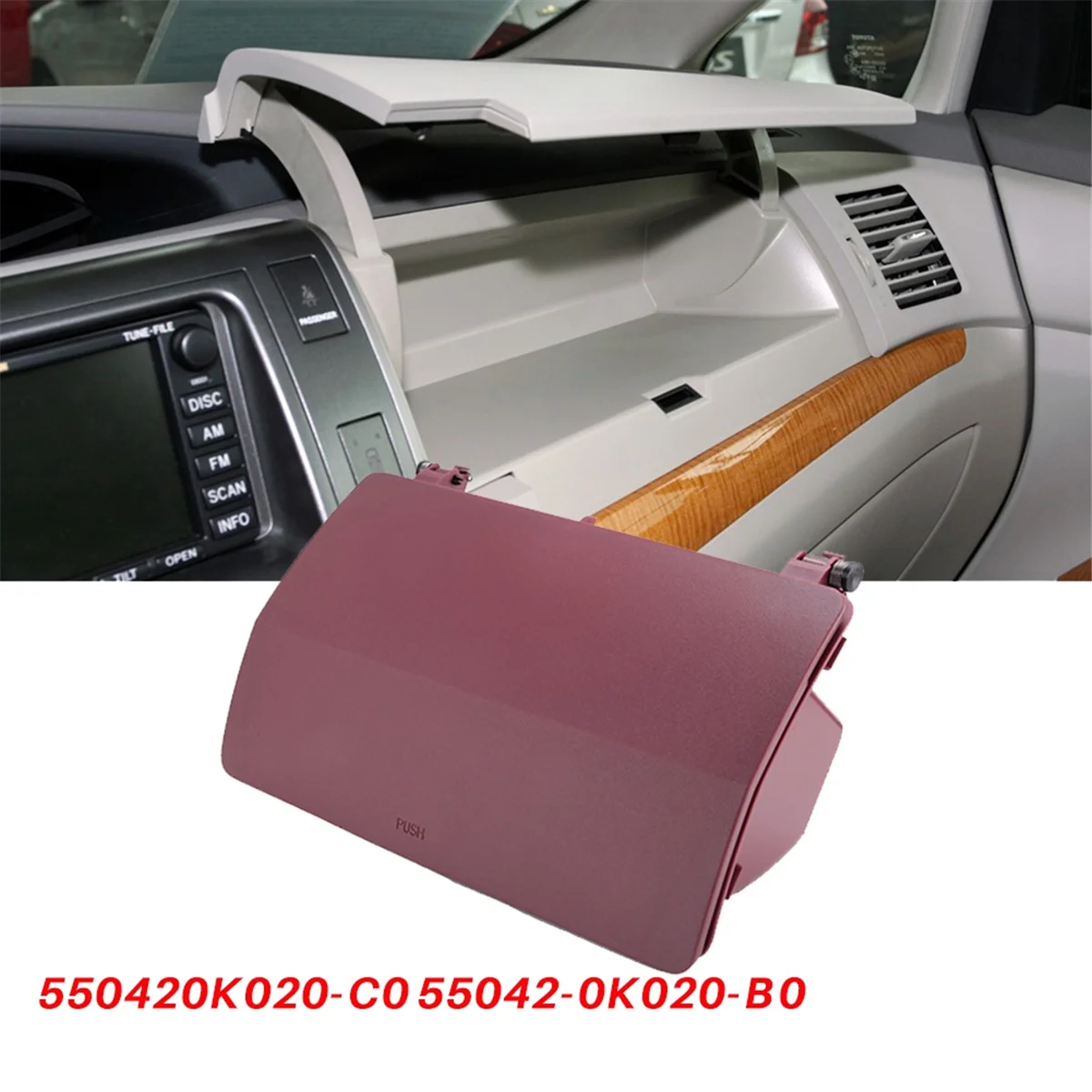 Car Dashboard Storage Box 55042-0K020-B0 for Toyota Hilux Vigo Mk6 Mk7 Fortuner Upper Instrument Glove Box 554410K010