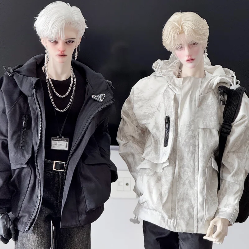 

Куртка для куклы BJD подходит для трех четвертей, размер дяди 73/75, скрытая куртка-пулемет сокол, классическая черно-белая мужская куртка