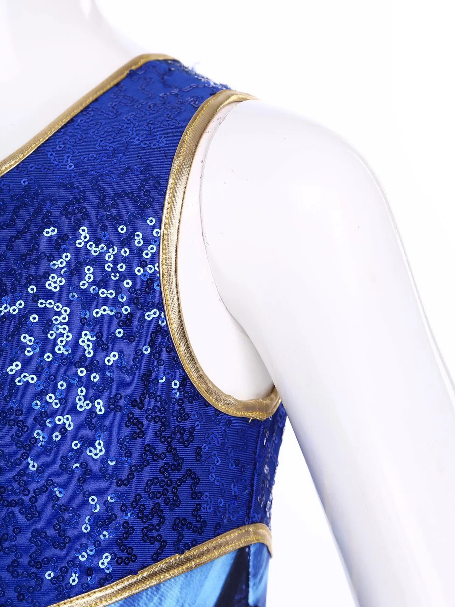 أطفال بنات الشكل التزلج ملابس رقص الجمباز أكمام الجمباز بذلة لامعة الترتر طباعة كامل طول ارتداءها الباليه التدريبات