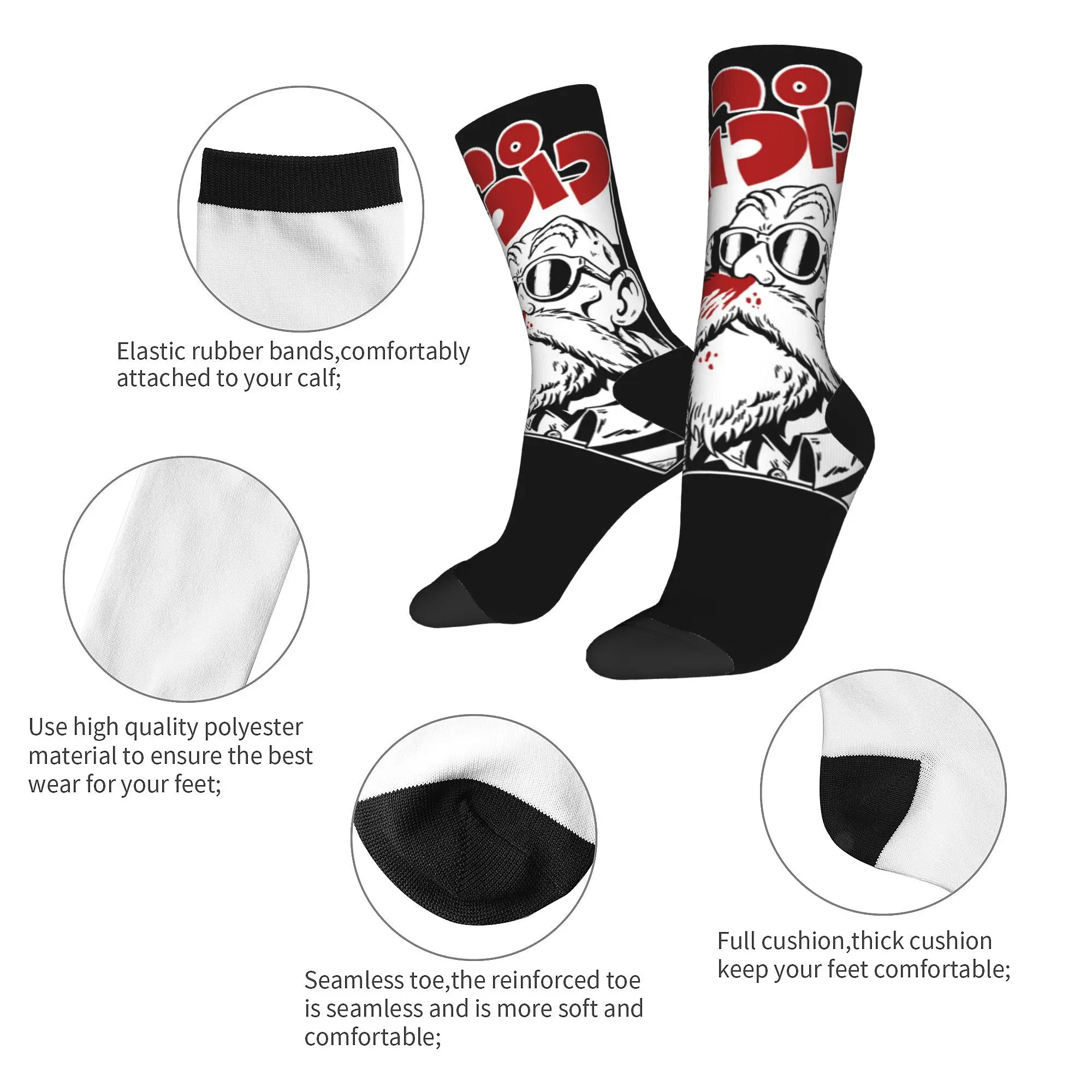 New Male Men Socks Casual Pichi Pichi Gal Master Roshi Nose Bleeding Sock Kame Sennin Jackie Chun Dragon Ball Stockings