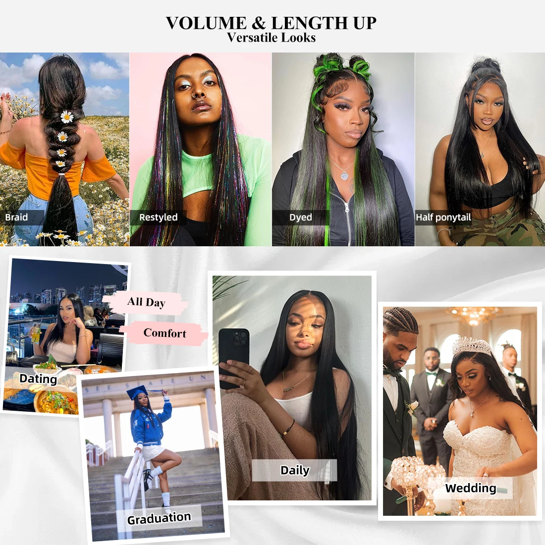 스트레이트 레미 헤어 번들 몽골어 헤어 위브 번들 1/3/4 번들 특가 세일 인간 헤어 익스텐션 Natural & Soft Hair Weft