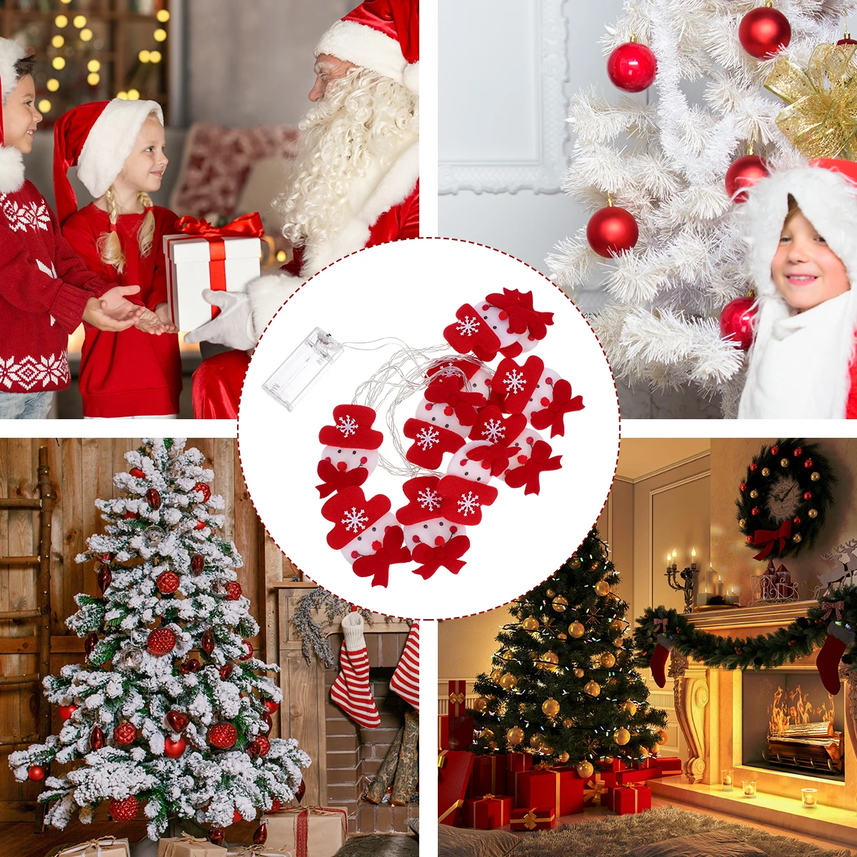 

1 pc Snowman String Lights Christmas Winter Decorations LED Party Lights Reusable Environmental Friendly Bedroom Outdoor Scene