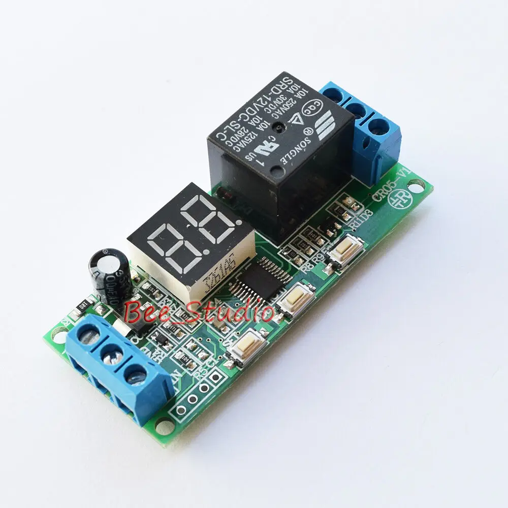 DC 5V 12V 24V Multifunction Digital LED Cycle Timer Delay Time Relay Switch Turn ON/OFF Module PLC Control