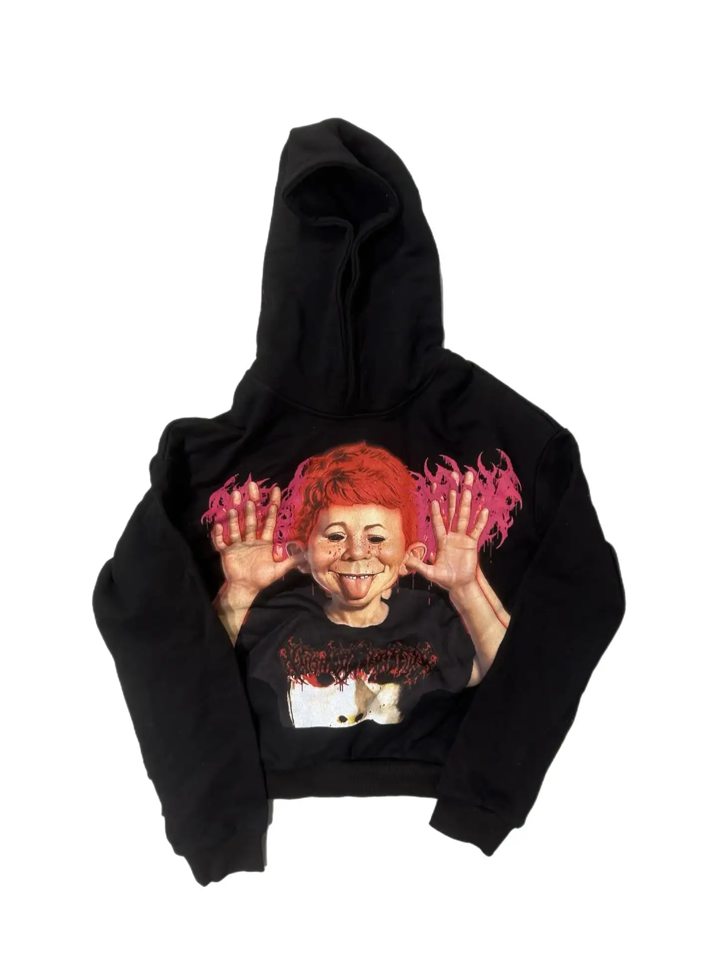 

Новая винтажная толстовка в стиле хип-хоп, большие уличные топы в стиле готики, толстовки в стиле гранж, женская толстовка для пар, Harajuku, готическая одежда Y2k