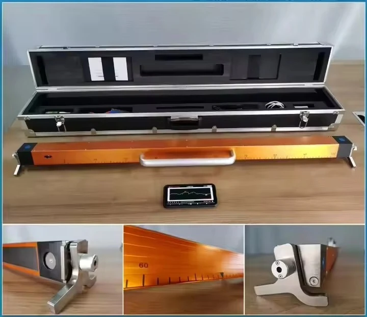 Portable Rail Straightness Measuring Device with Cell Phone Compatibility for Accurate Measurement On-the-go