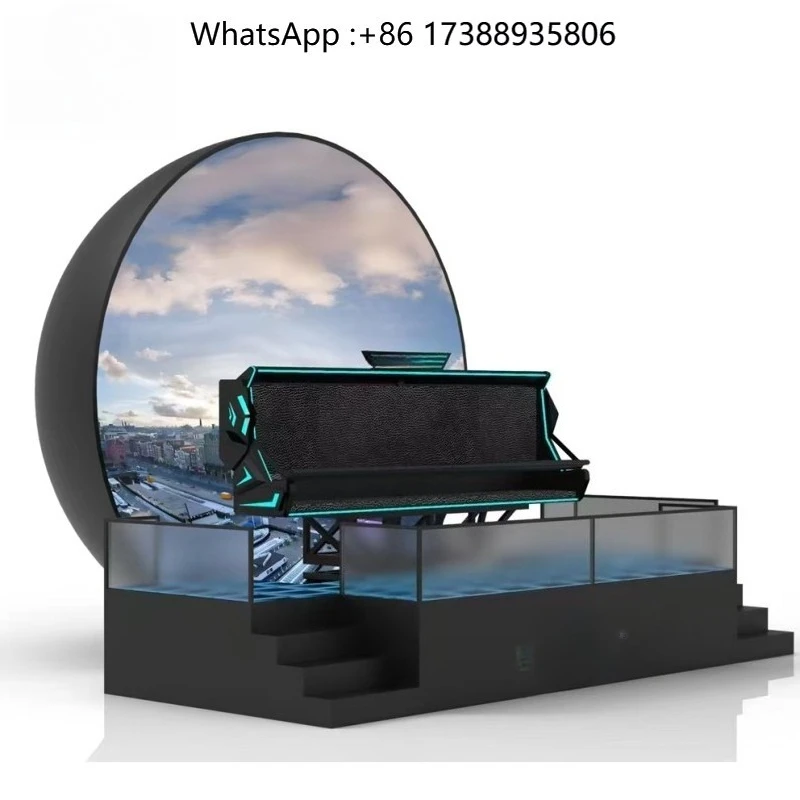 Popular Amusement Park LED Display Screen Cinema Solution 8 Player 3D 4D 9D Cinema Flying Dome Cinema Theater for Sale