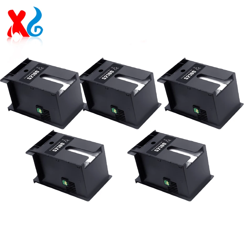 5pcs Maintenance Box For Epson T2100 T3100 T3480 T5180 T3180 F500 T5100 F570 571 T2170 T5170 T3160 5160 F560 F530 F531 T3170