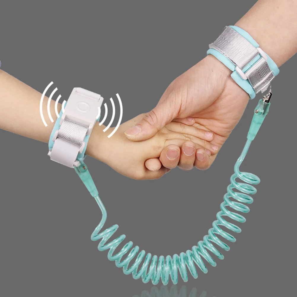 Sangle Anti-perte pour enfants, corde de Traction de sécurité réglable de 2M avec conception de verrouillage, bracelet d'extérieur vert