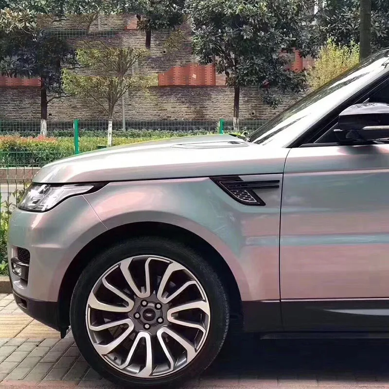 

Двухцветная долговечная металлическая виниловая пленка для автомобиля 5x56 футов, как наносное руководство для индивидуальной наклейки на автомобиль