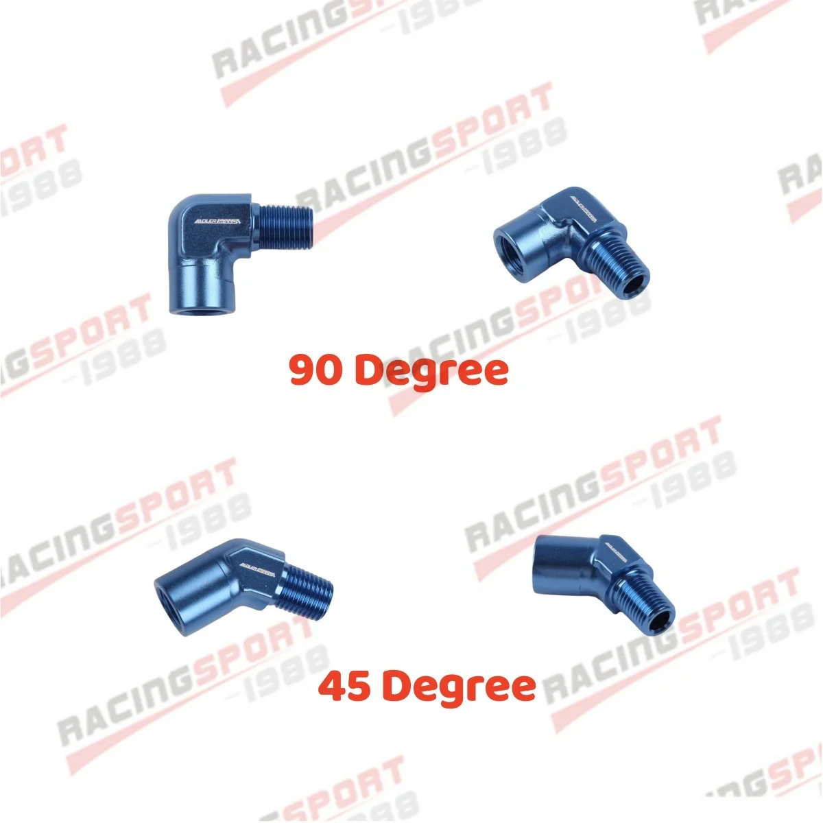 

Aluminum 1/8" 1/4" 3/8" 1/2" 3/4"NPT 45/90Deg Female To Male1/8" 1/4" 3/8" 1/2" 3/4"NPT Elbow Forged Adapter Fitting Accessories
